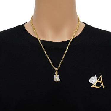 Detailed Diamond Buddha Pendant in 10k Yellow Gold .81 Ctw